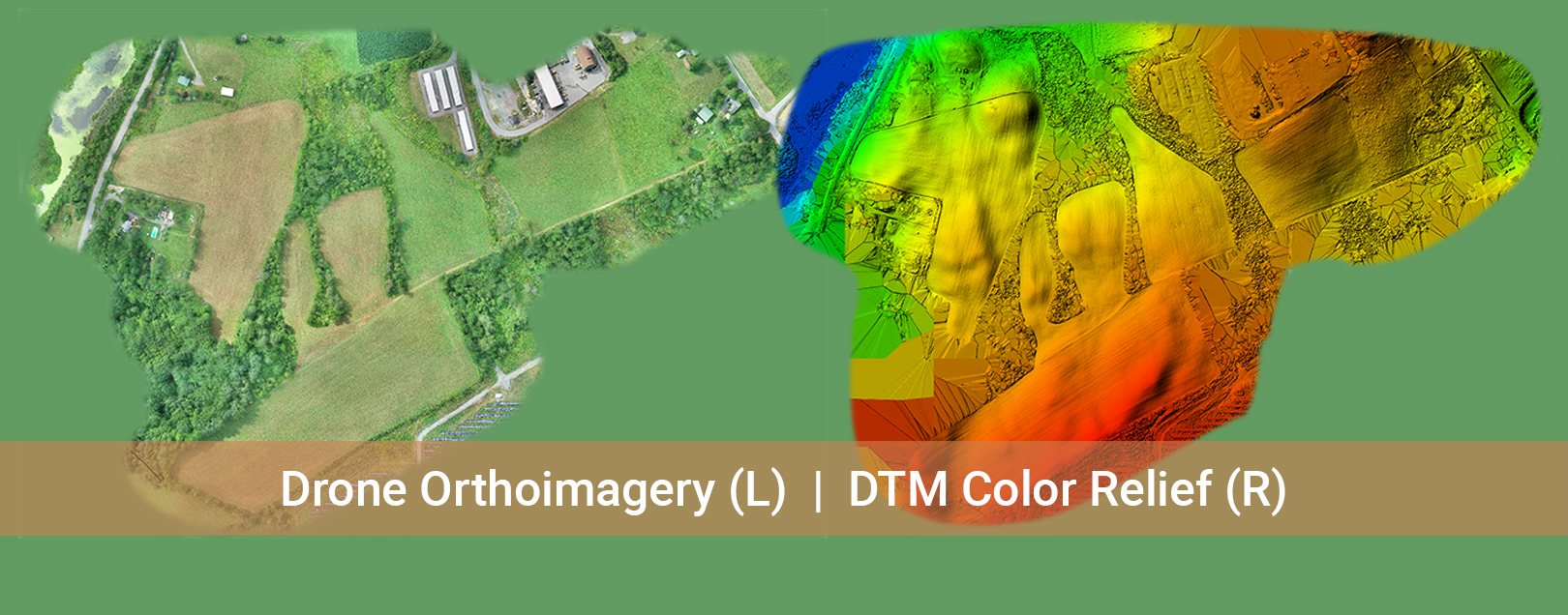 Color Digital Terrain Mode photogrammetrically drones Orthoimagery