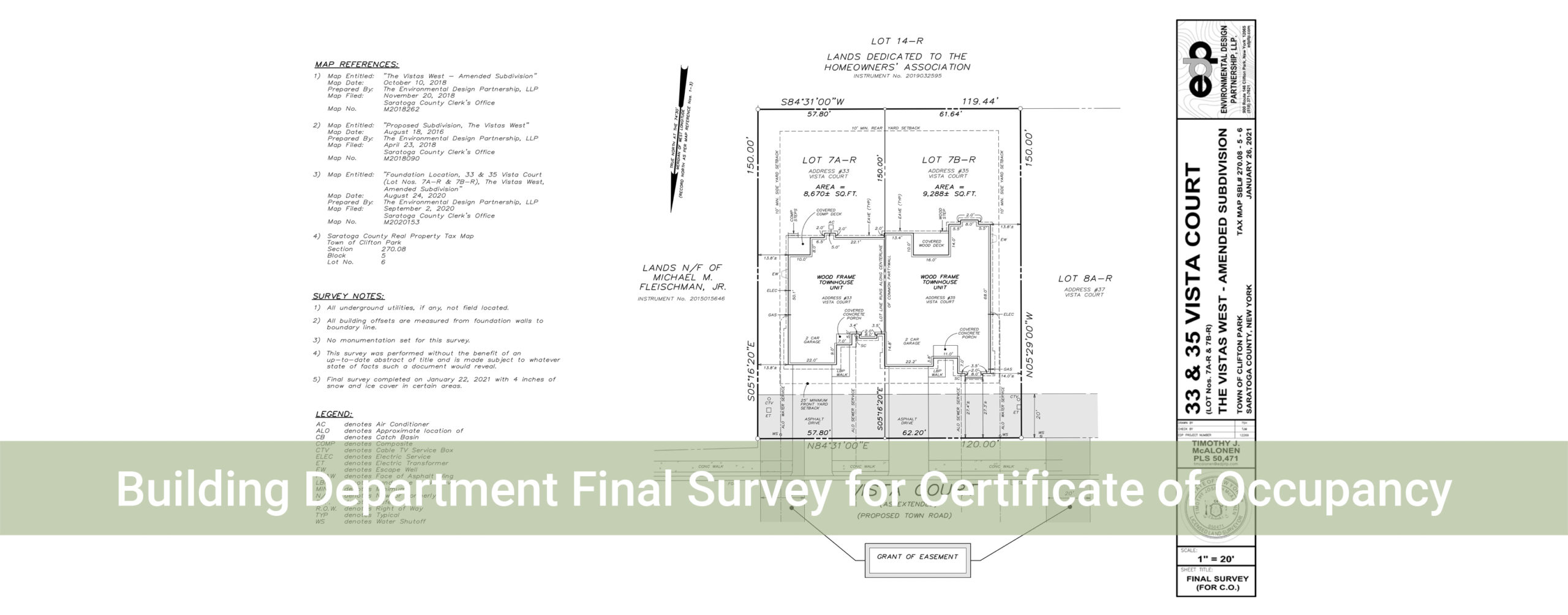 Final Survey Certificate of Occupancy Final Survey Certificate of Occupancy