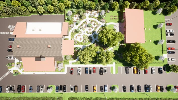 Druthers overhead shot rendering